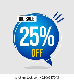 25% DISCOUNT TAG - BLUE LABEL