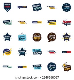 25 Dynamic Vector Designs in the Upload Now Pack Perfect for Marketing and Branding Campaigns