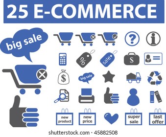 25 e-commerce signs. vector