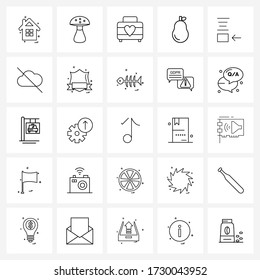 25 Editable Vector Line Icons and Modern Symbols of image; align; love; patient; medical Vector Illustration