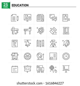 25 Education icon set. vector background