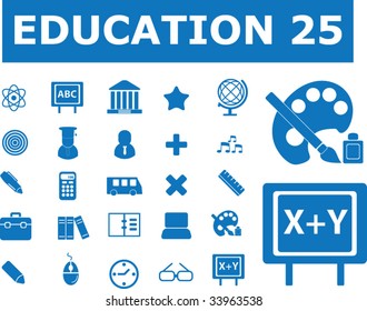 25 education icons. vector.