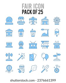 25 Fair. Two Color icons Pack. vector illustration.