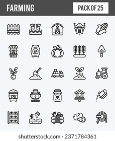 25 Farming Two Color icons pack. vector illustration.