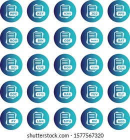  25 File Format Icons Sheet design
