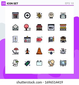 25 Filled line Flat Color concept for Websites Mobile and Apps spring; lamb; user interface; transaction Editable Vector Design Elements