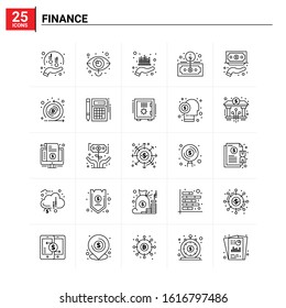 25 Finance icon set. vector background