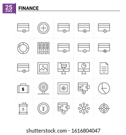 25 Finance icon set. vector background