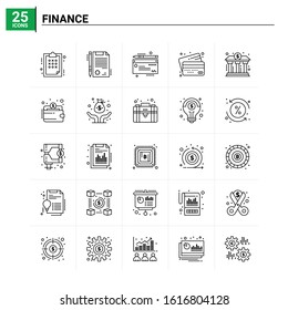 25 Finance icon set. vector background