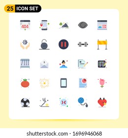 25 Flat Color concept for Websites Mobile and Apps design; user; nature; vision; face Editable Vector Design Elements
