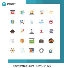 25 Flat Color concept for Websites Mobile and Apps money; income; kids; analysis; light bulb Editable Vector Design Elements