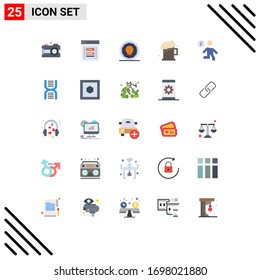25 Flat Color concept for Websites Mobile and Apps clock; father; phishing; dad; money Editable Vector Design Elements