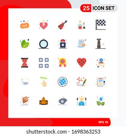 25 Flat Color concept for Websites Mobile and Apps security; person; guitar; man; key Editable Vector Design Elements