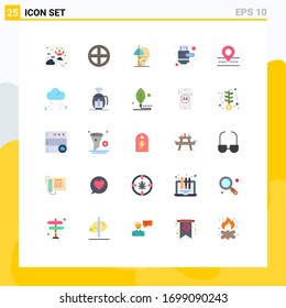 25 Flat Color concept for Websites Mobile and Apps road; extension; window; cable; habit Editable Vector Design Elements
