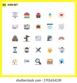 25 Flat Color concept for Websites Mobile and Apps novel; valentine; lotus; love; art Editable Vector Design Elements