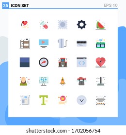 25 Flat Color concept for Websites Mobile and Apps sweet; fruit; lsd; dessert; mobile Editable Vector Design Elements