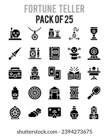 25 Fortune Teller. icons Pack. vector illustration.