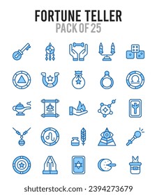 25 Fortune Teller. icons Pack. vector illustration.