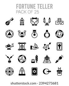 25 Fortune Teller. icons Pack. vector illustration.