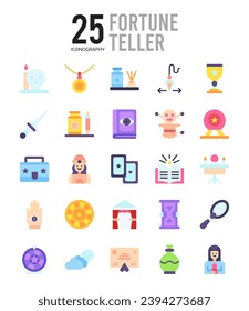 25 Fortune Teller. icons Pack. vector illustration.