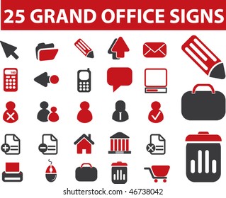 25 grand office signs. vector