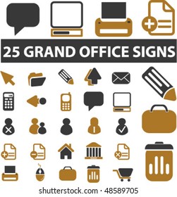 25 grandes carteles de oficina. vector