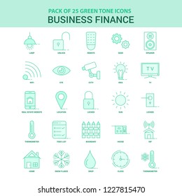 25 Green Business Finance  Icon set