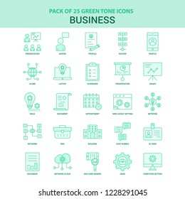 25 Green Business  Icon set
