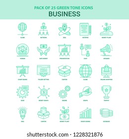 25 Green Business Icon set