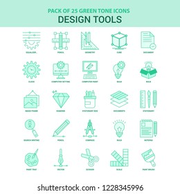 25 Green Design Tools Icon set