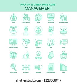 25 Green Management Icon set