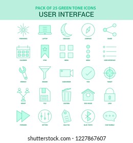 25 Green User Interface  Icon set