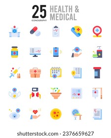 25 Health And Medical Outline icons Pack vector illustration.