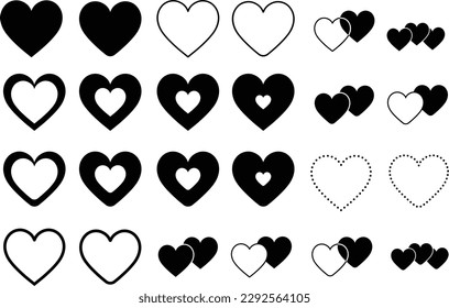 25 Heart Vector Silhouette Resources