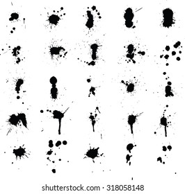 25 high detail paint splats great for spray paint or dripped paint effects.