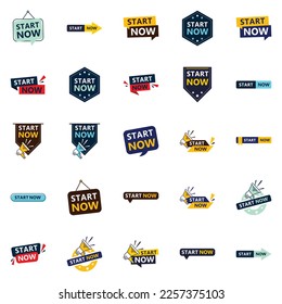 25 High quality Typographic Designs for a premium call to action campaign Start Now