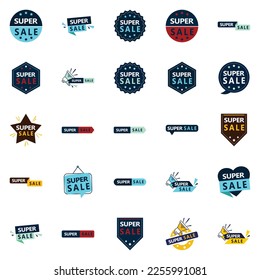 25 High-Quality Super Sale Graphic Elements for Portfolios and Blogs