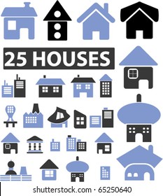 25 houses. vector