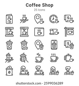 25 icon collections about coffee shop and related topics