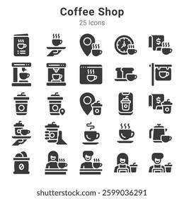25 icon collections about coffee shop and related topics