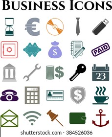 25 icon set. business Icons. Universal and Standard Icons.