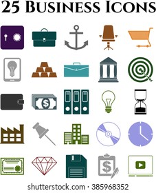 25 icon set. business Icons. Quality Icons.