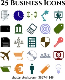 25 icon set. business Icons. Minimal Modern.