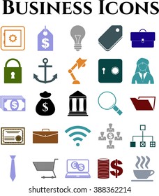 25 icon set. business Icons. Universal Modern Icons.
