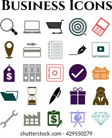 25 icon set. business Icons. Minimal Modern.
