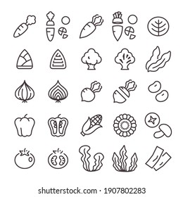 25 Icon set No.01 (vegetables)