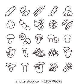 25 Icon set No.03 (vegetables)