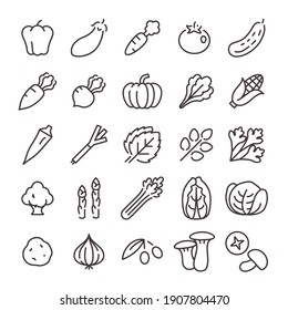 25 Icon set No.05 (vegetables)