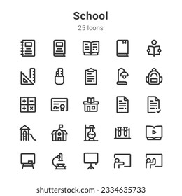 25 icons collections on School and related topics