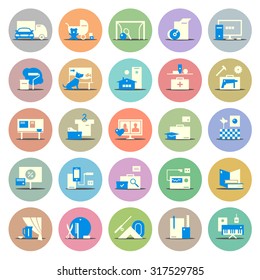 25 icons of different products and services